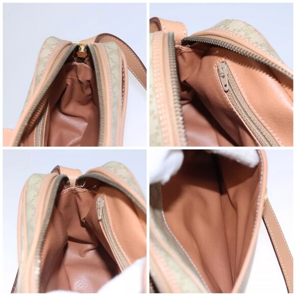 CELINE Macadam Canvas Shoulder Bag Beige Gold Auth mr1099 - Picture 16 of 16